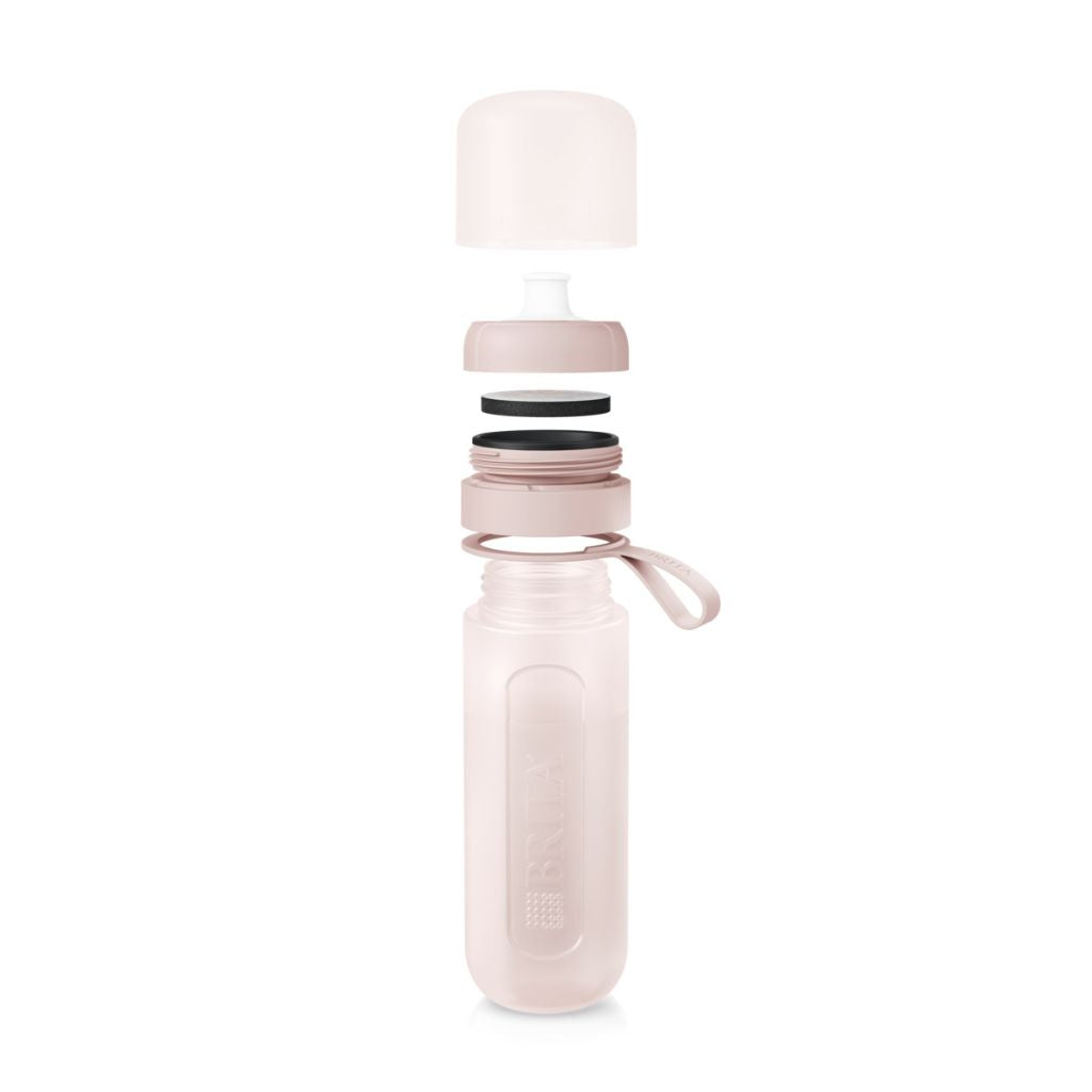 Water Filter Bottle 600ml + 2 Filters Included /Active/ Mauve