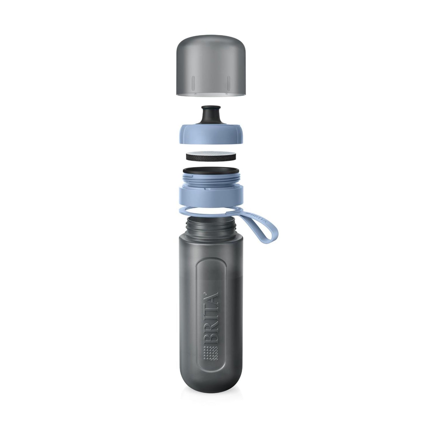 Water Filter Bottle 600ml + 2 Filters Included /Active/ Dark Blue