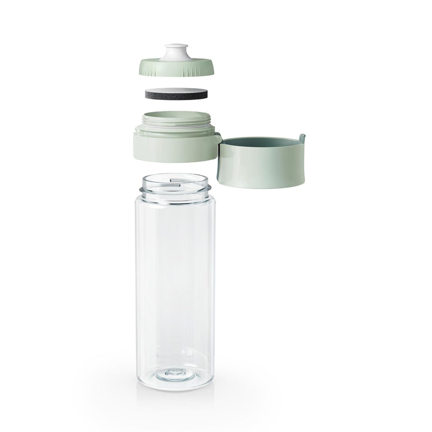 Water Filter Bottle 600ml + 2 Filters Included /Vital/ Light Green