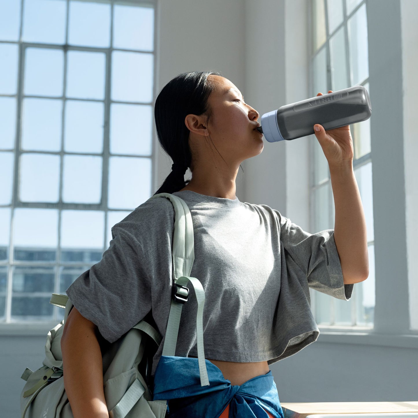 Water Filter Bottle 600ml + 2 Filters Included /Active/ Dark Blue