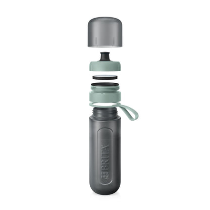 Water Filter Bottle 600ml + 2 Filters Included /Active/ Dark Green