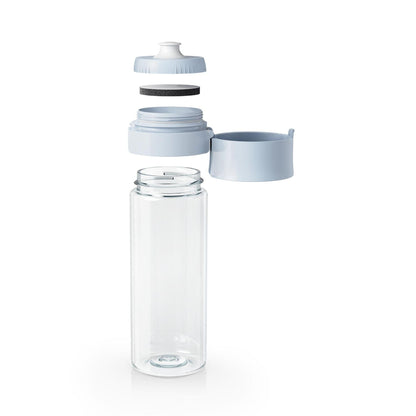Water Filter Bottle 600ml + 2 Filters Included /Vital/ Light Blue