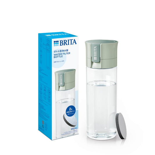 Water Filter Bottle 600ml + 2 Filters Included /Vital/ Light Green